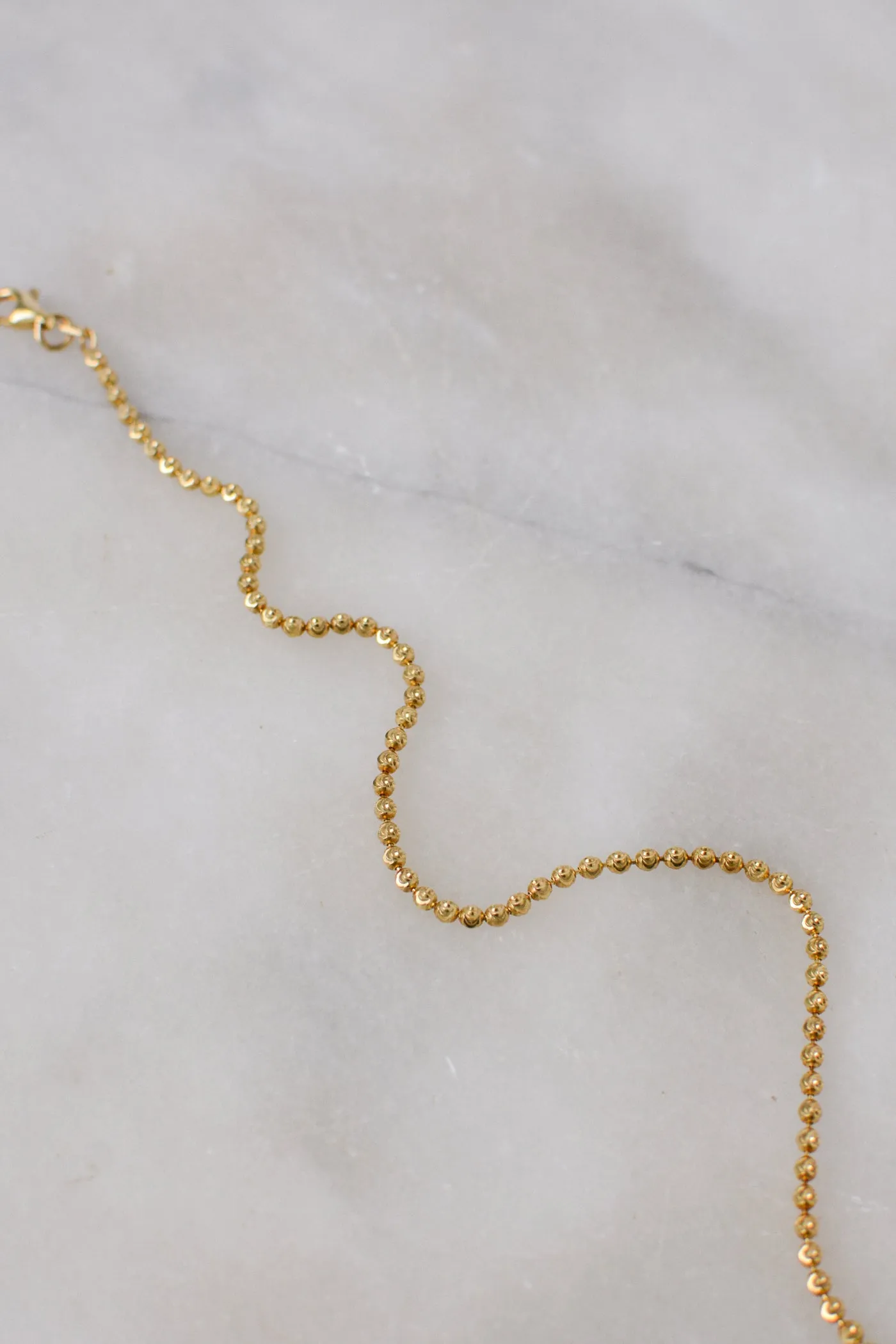 14K Gold Plated Sterling Moon Cut Chain ~ 16"