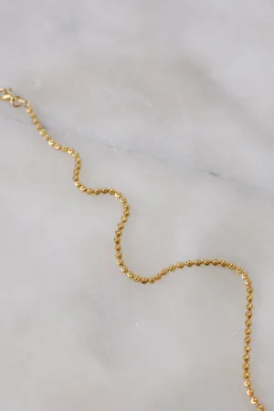 14K Gold Plated Sterling Moon Cut Chain ~ 16"