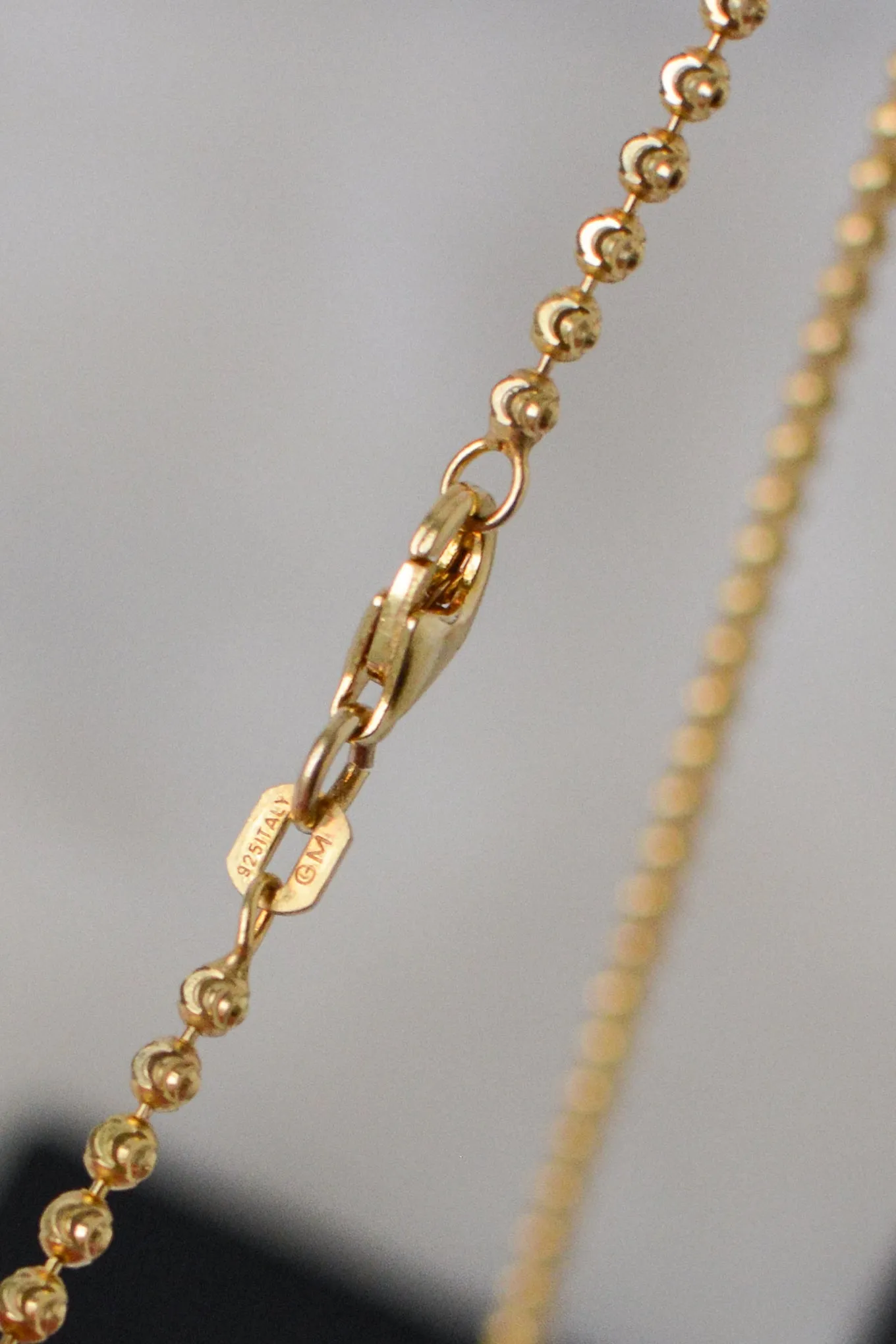 14K Gold Plated Sterling Moon Cut Chain ~ 16"