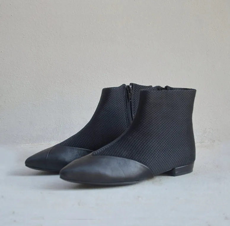 #16 FLAT - SUPER BLACK MESH BOOTIES