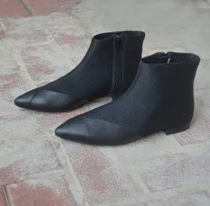 #16 FLAT - SUPER BLACK MESH BOOTIES