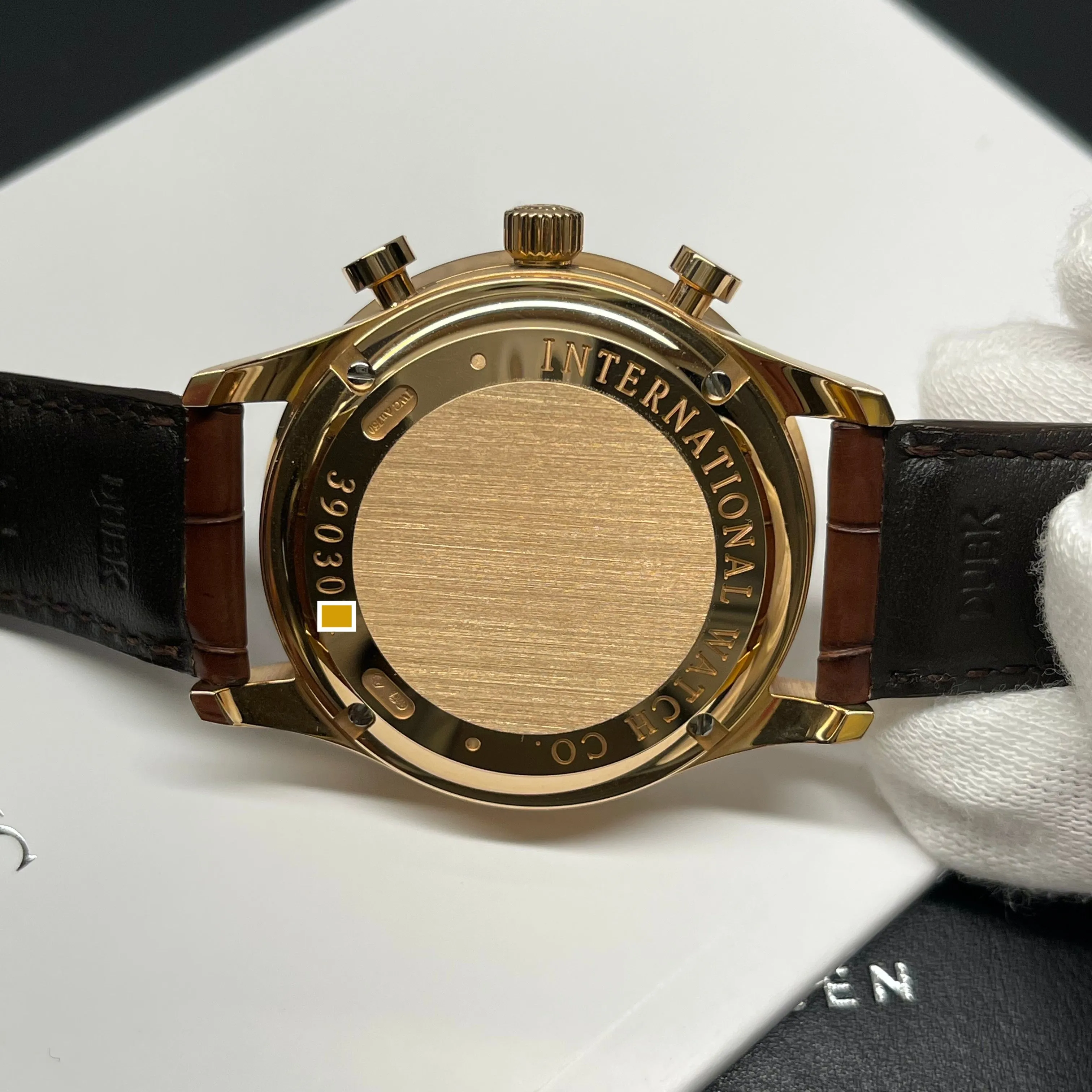 2020 IWC Portugieser IW371480 18K Rose Gold Automatic Chronograph Wristwatch Box Papers