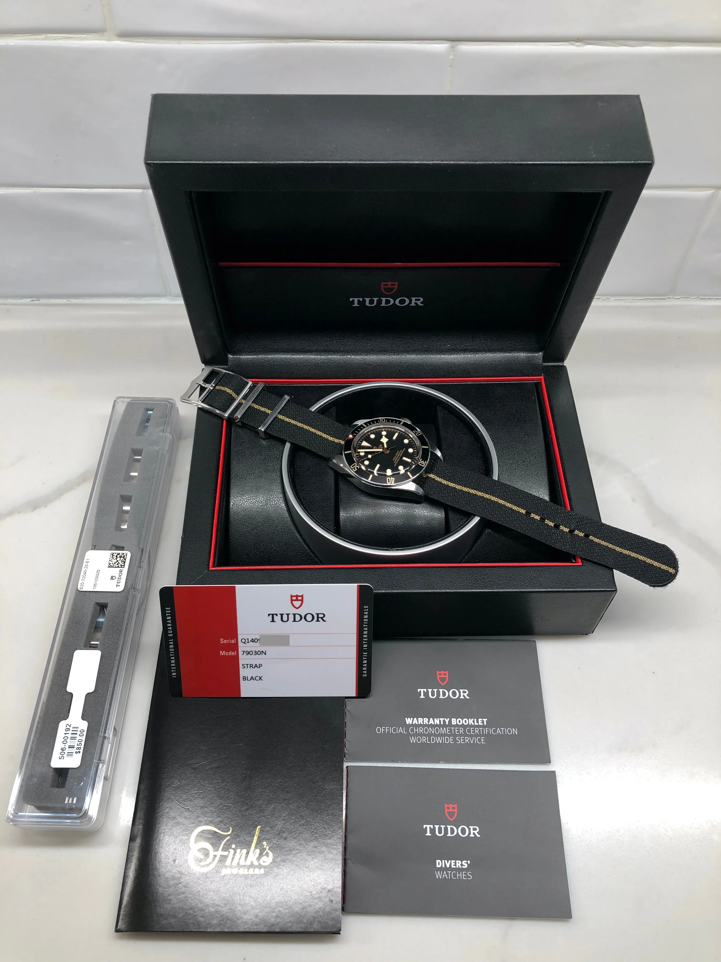 2020 Tudor Black Bay Fifty Eight 79030N Stainless Steel Wristwatch Box Papers