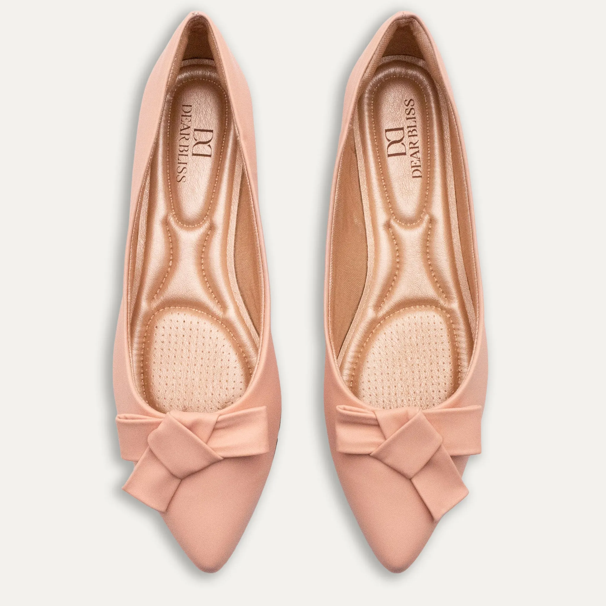 Aitana Tye Apricot Pointed Toe Flats