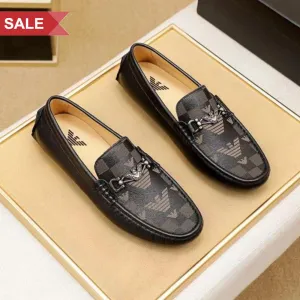 All Over Monogram Print Loafers