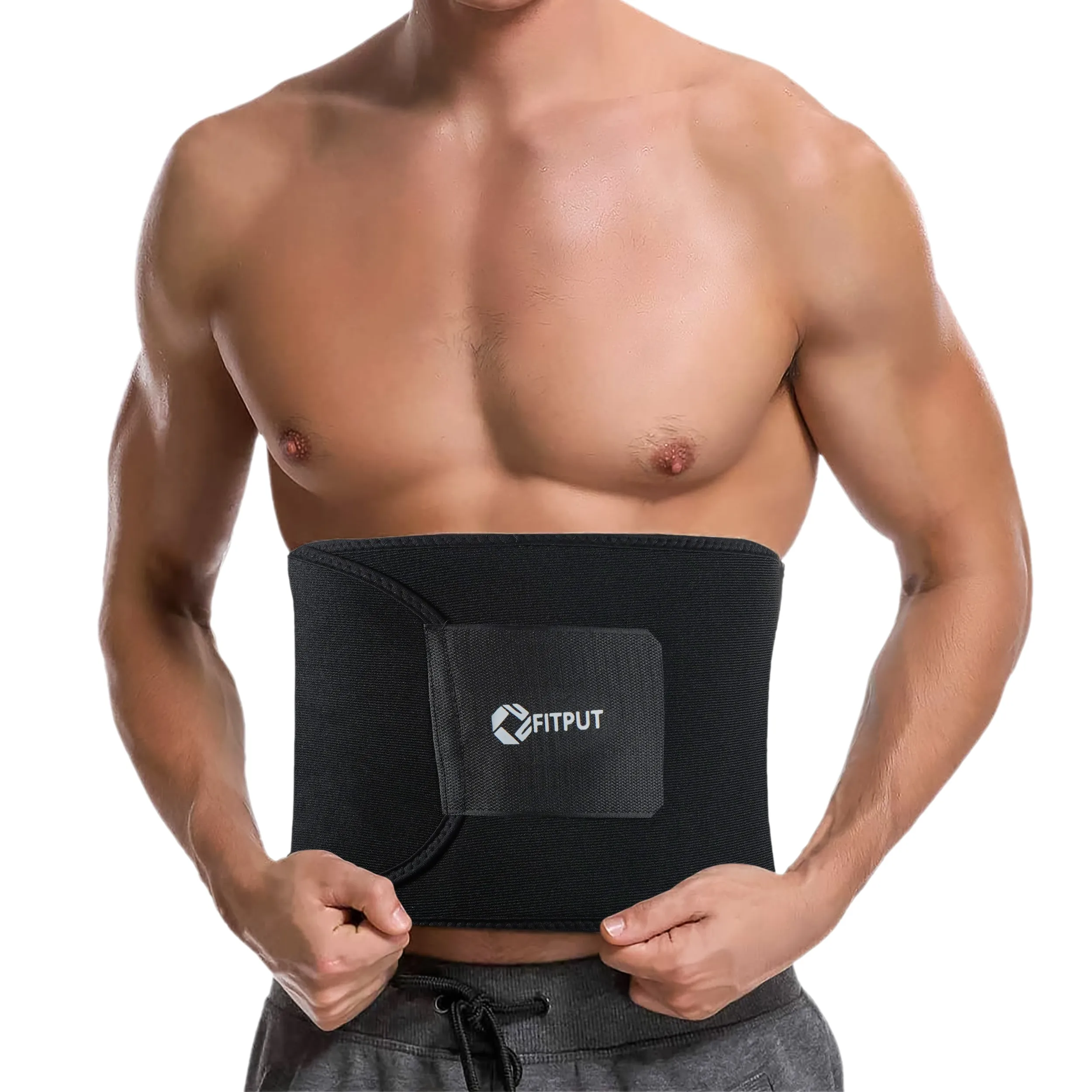 ALYV Ab Trainer Belt (Without pocket | Black)