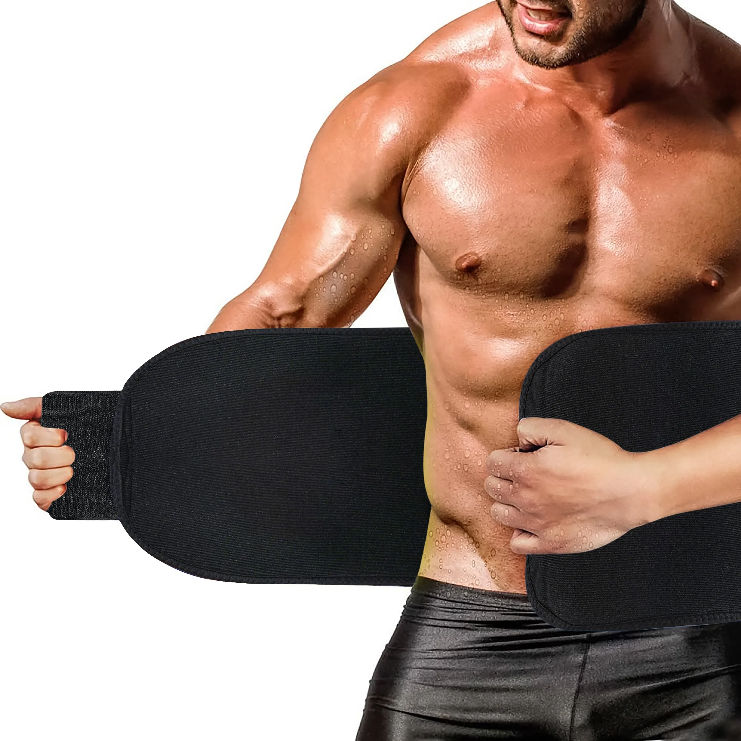 ALYV Ab Trainer Belt (Without pocket | Black)