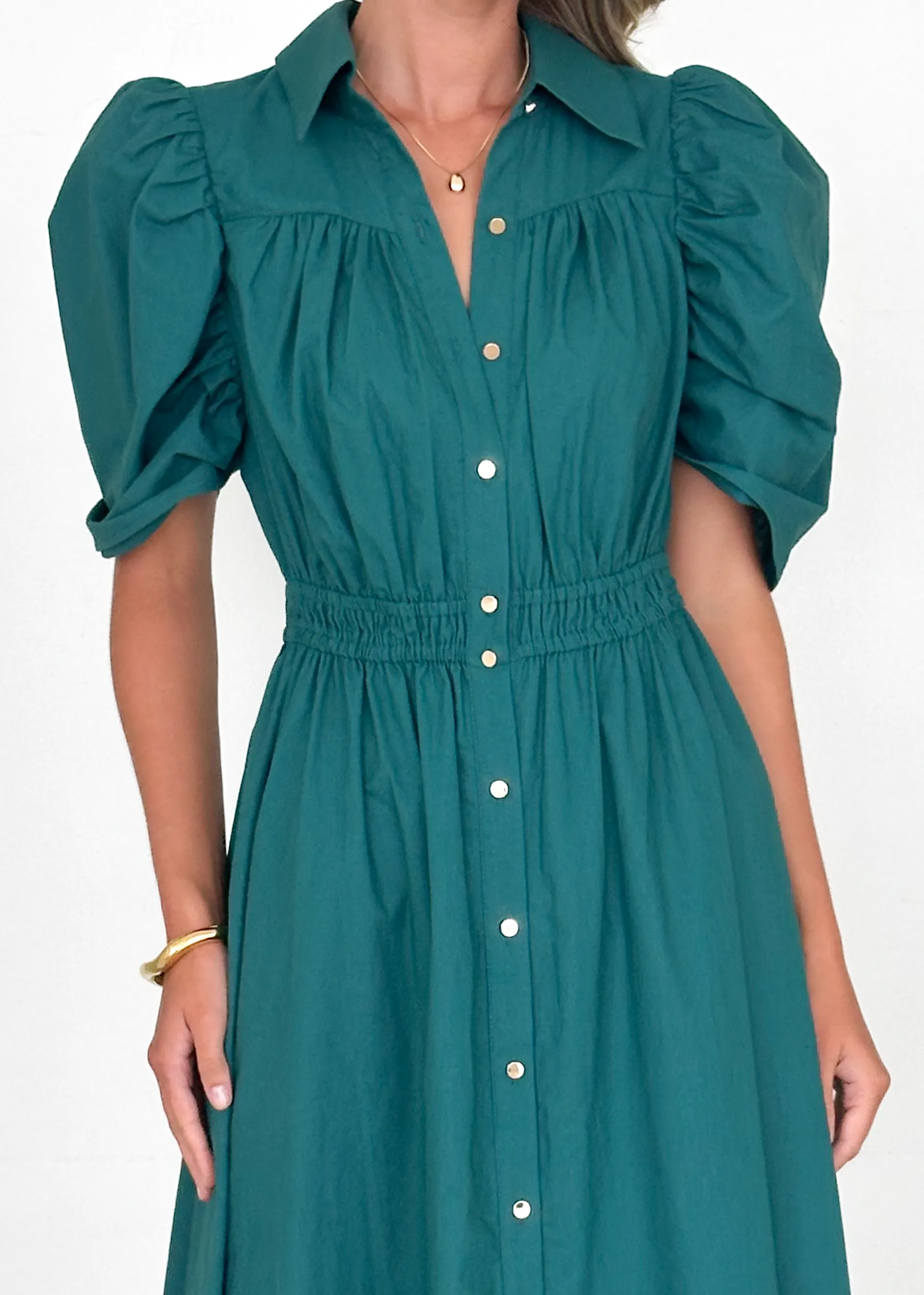 Ariana Midi Dress - Emerald