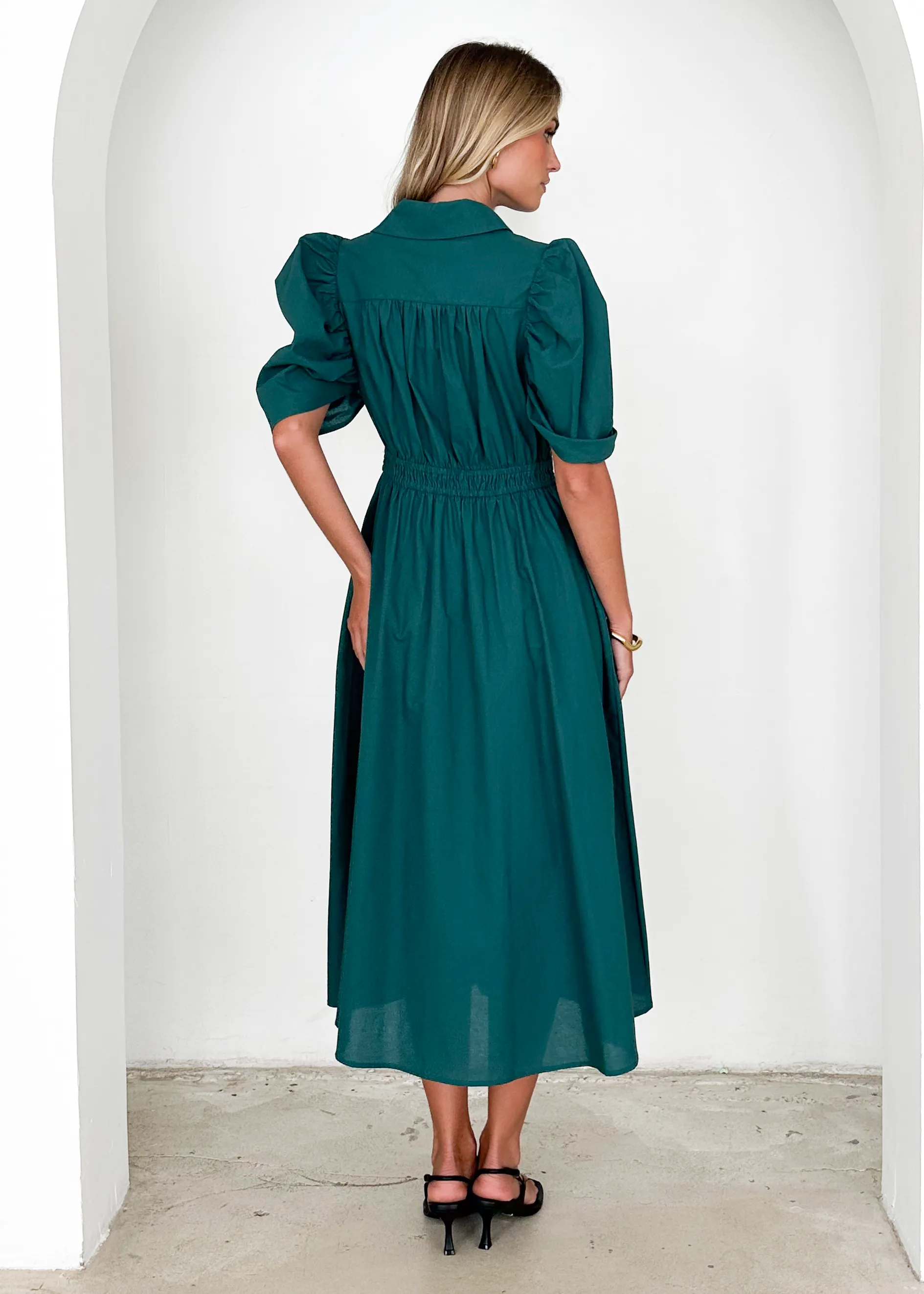 Ariana Midi Dress - Emerald