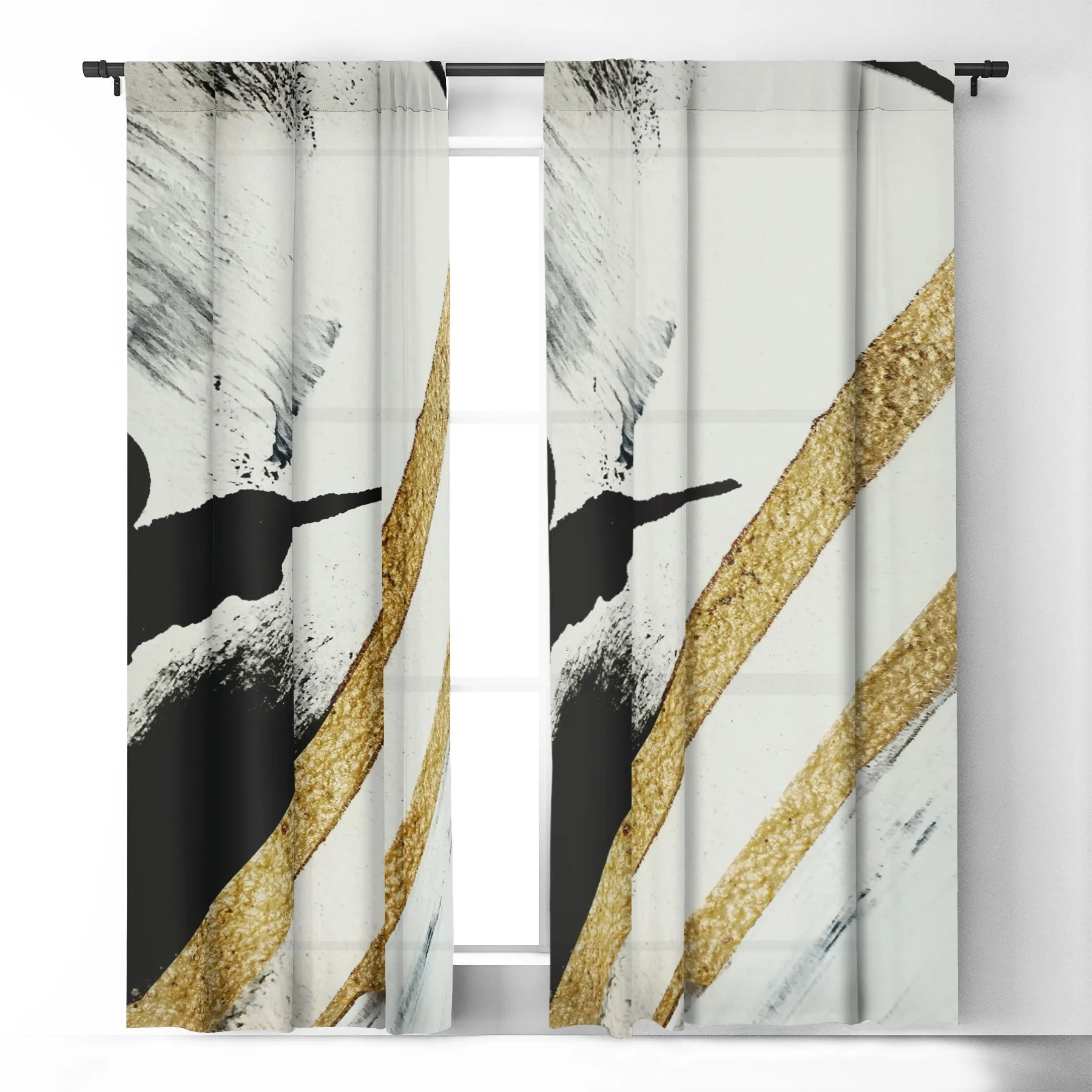 ARMOR 8 A MINIMAL ABSTRACT PIE WINDOW CURTAINS