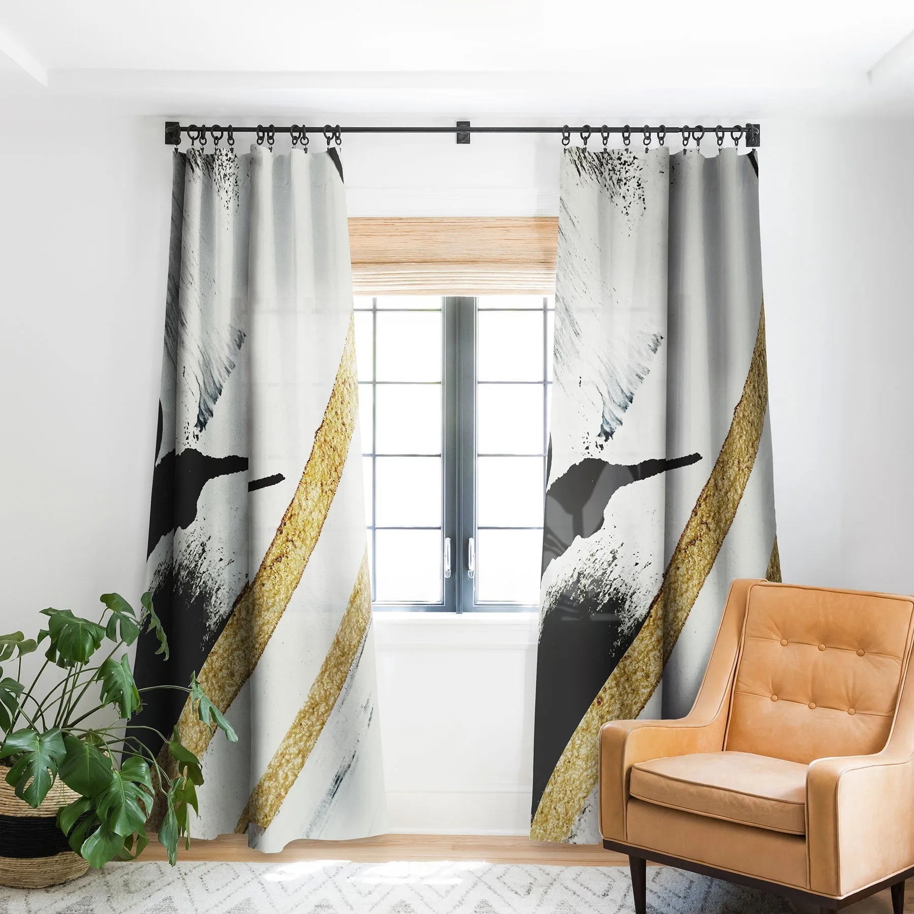 ARMOR 8 A MINIMAL ABSTRACT PIE WINDOW CURTAINS