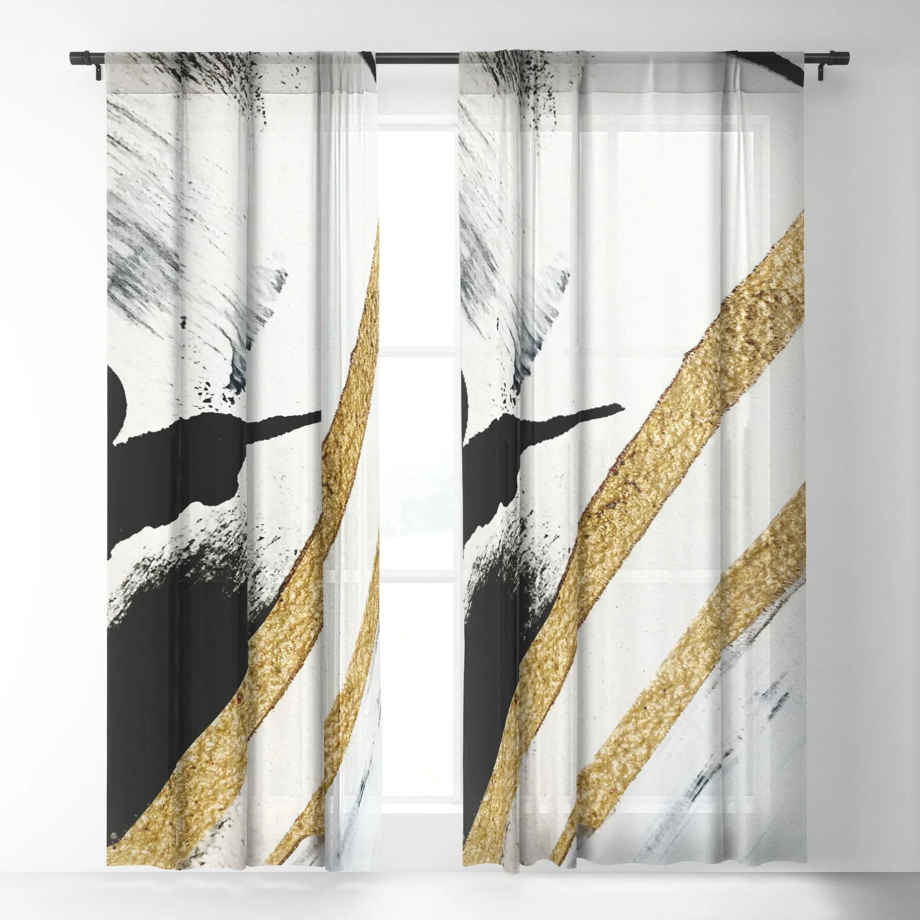 ARMOR 8 A MINIMAL ABSTRACT PIE WINDOW CURTAINS