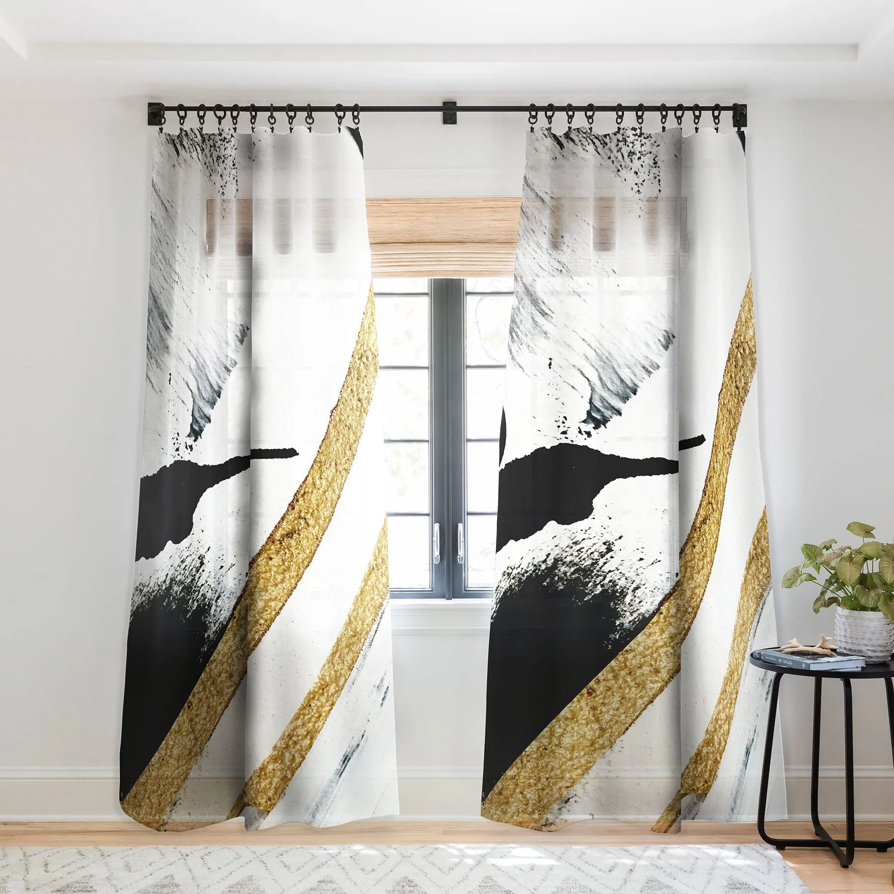 ARMOR 8 A MINIMAL ABSTRACT PIE WINDOW CURTAINS