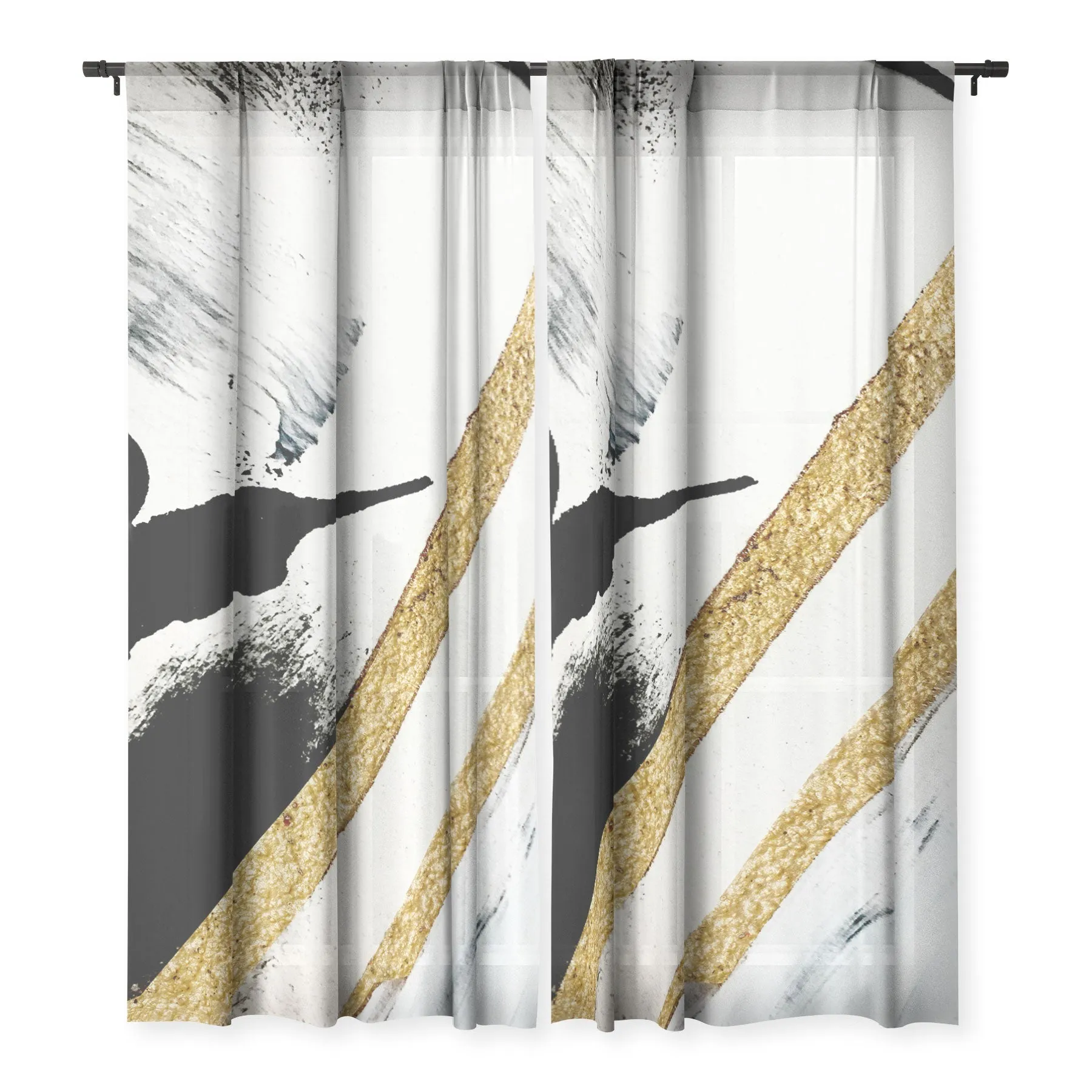 ARMOR 8 A MINIMAL ABSTRACT PIE WINDOW CURTAINS