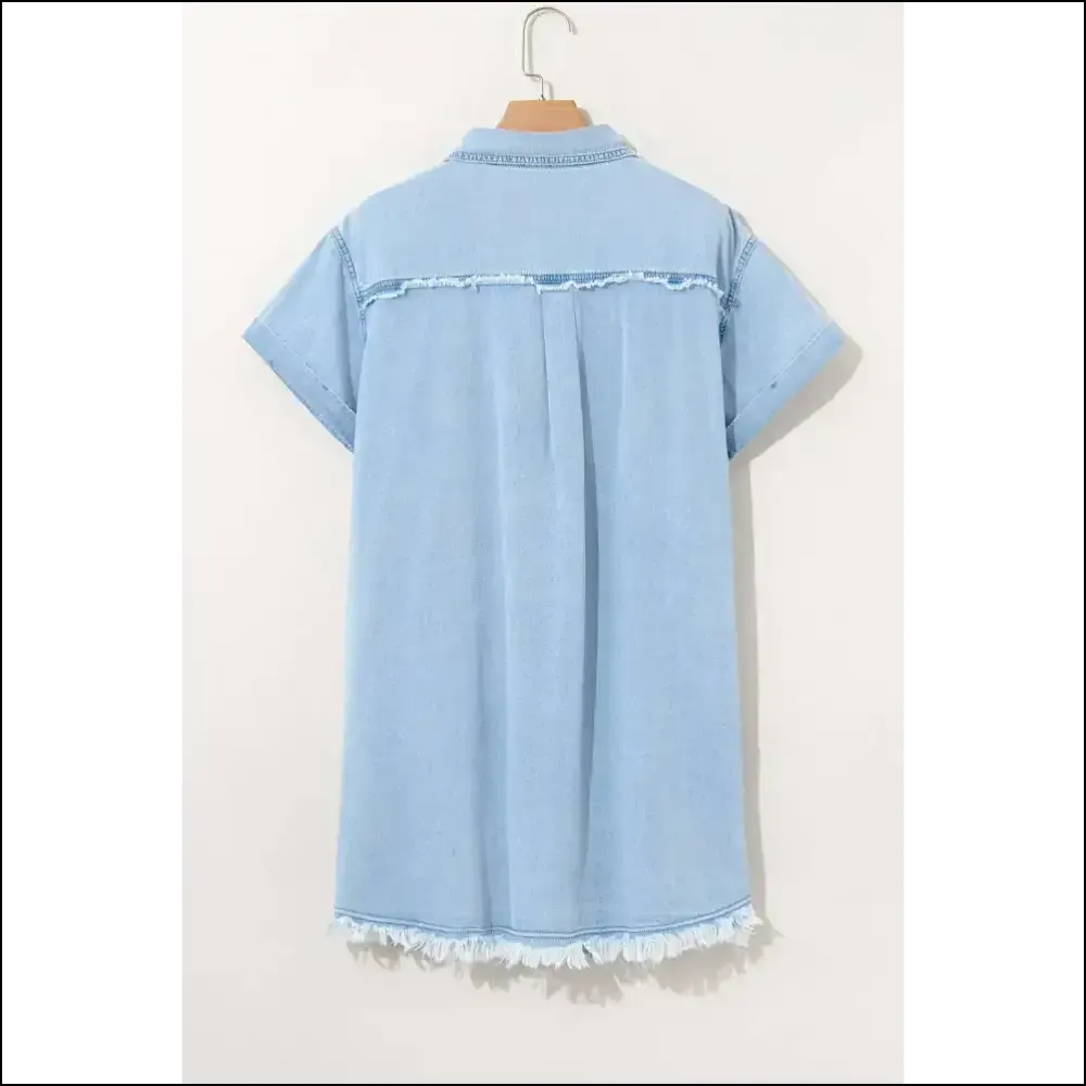 Ashleigh Blue Denim Shirt Dress: World Domination  👑