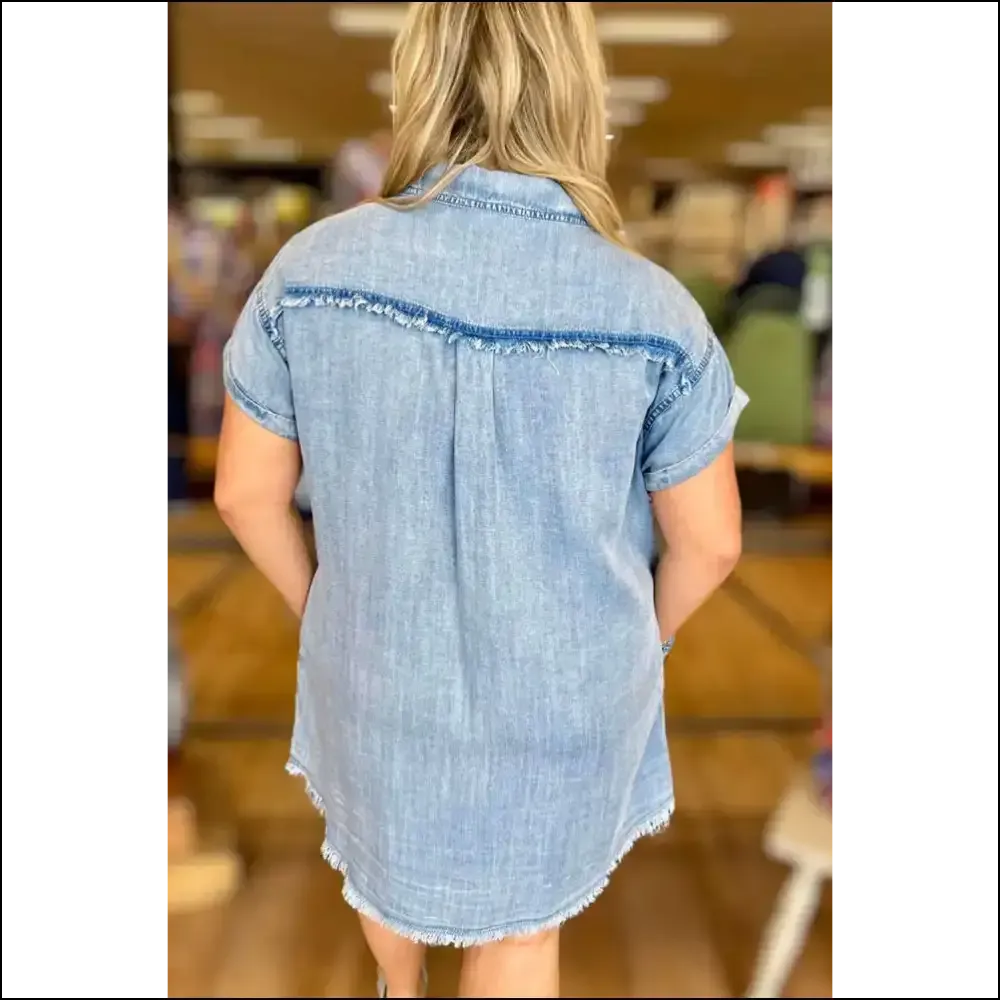 Ashleigh Blue Denim Shirt Dress: World Domination  👑