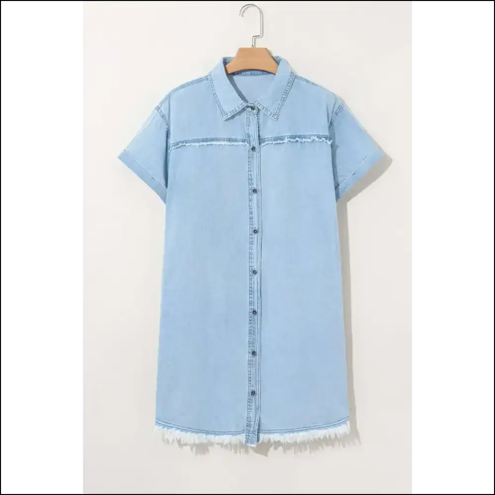 Ashleigh Blue Denim Shirt Dress: World Domination  👑
