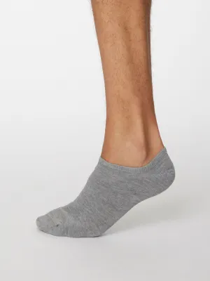 Ashley Grey Bamboo Trainer Sock by Thought, Size 7-11
