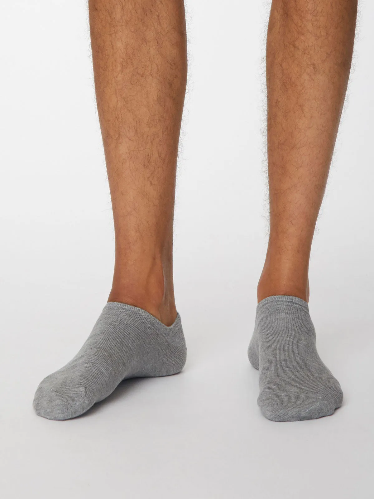 Ashley Grey Bamboo Trainer Sock by Thought, Size 7-11