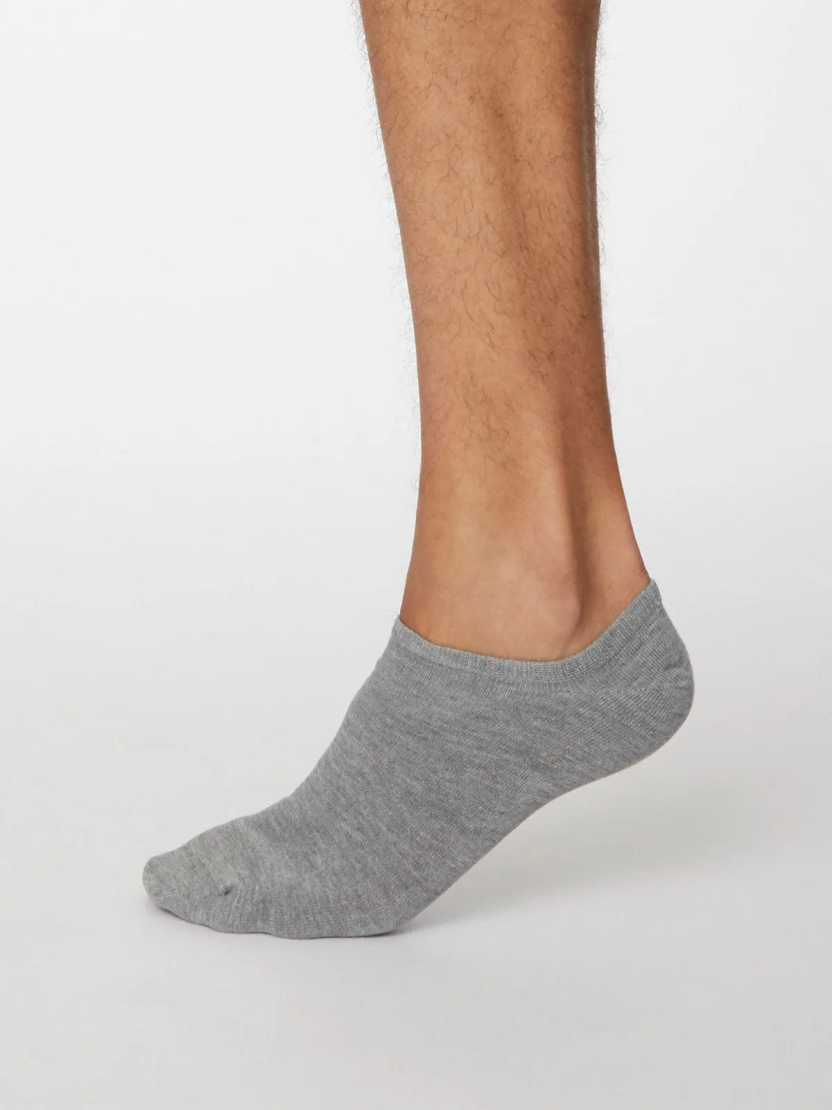 Ashley Grey Bamboo Trainer Sock by Thought, Size 7-11