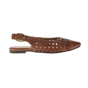 Avalon Woven Leather Slingback Flats