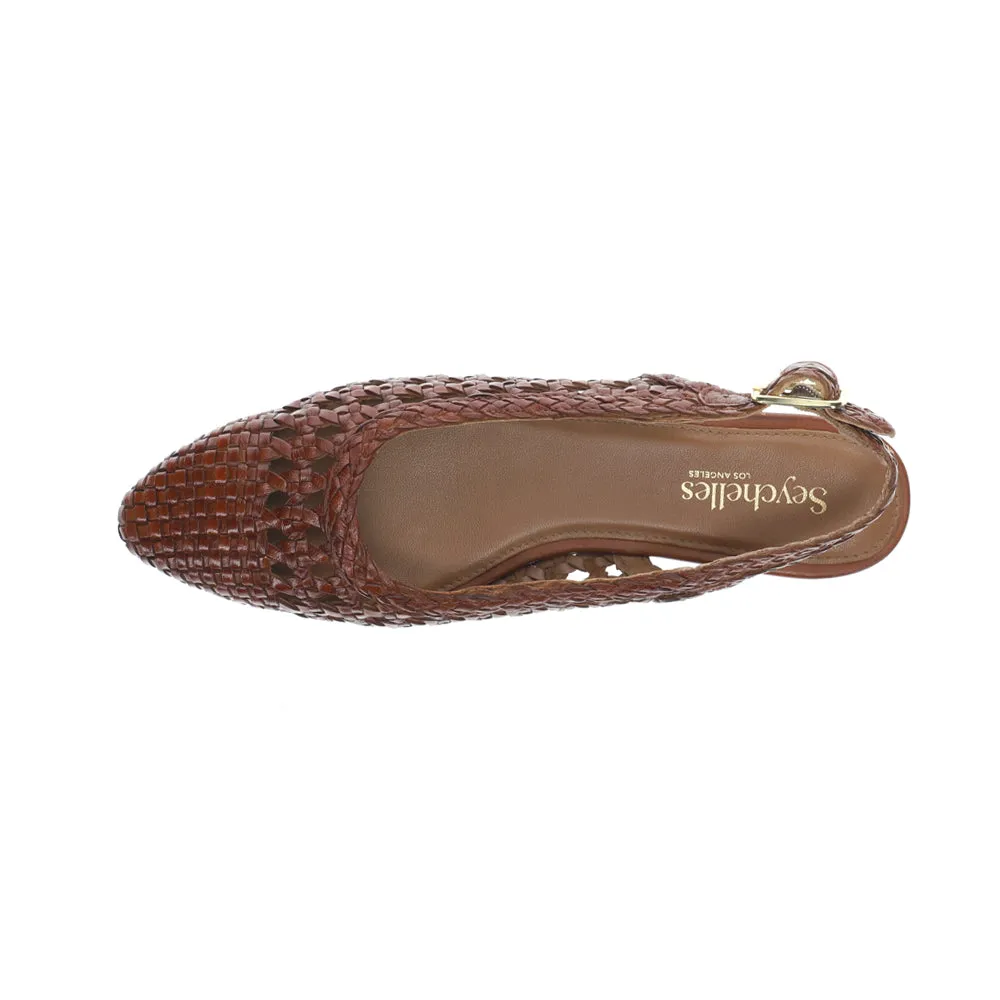 Avalon Woven Leather Slingback Flats