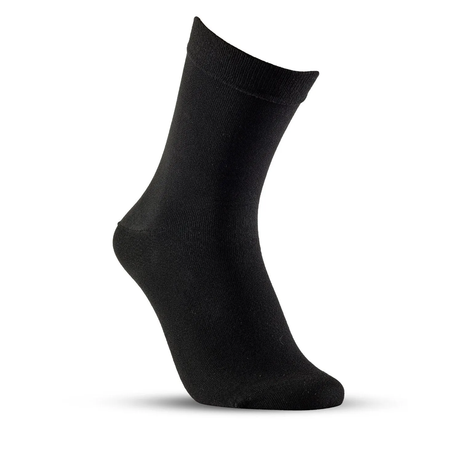 Bamboo Crew Socks 4-Pack Unisex in Black