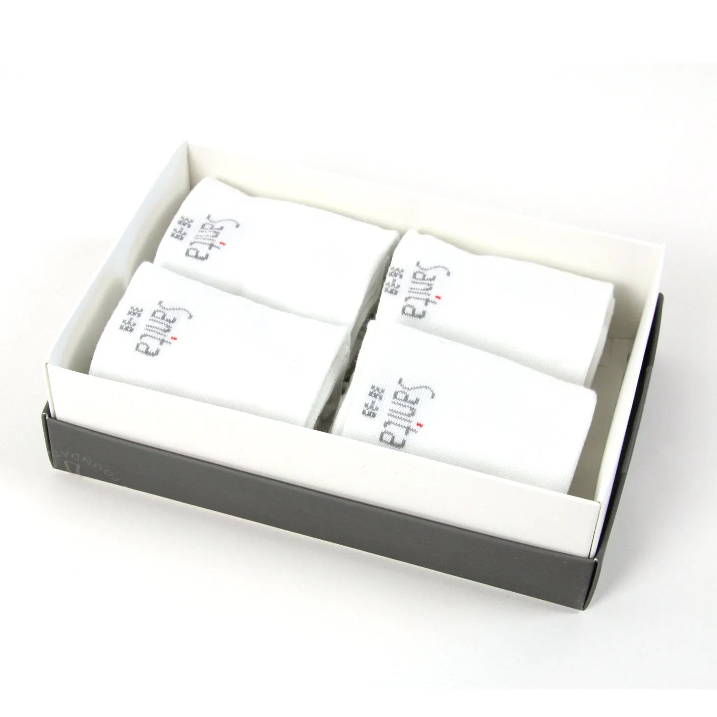 Bamboo Crew Socks 4-Pack Unisex in White