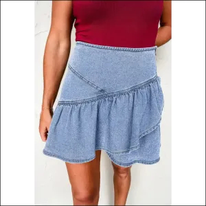 Beau Blue Denim Mini Skirt: Leg Day  👖 Needful Things