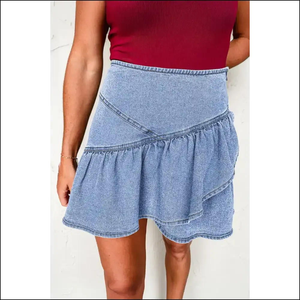 Beau Blue Denim Mini Skirt: Leg Day  👖 Needful Things