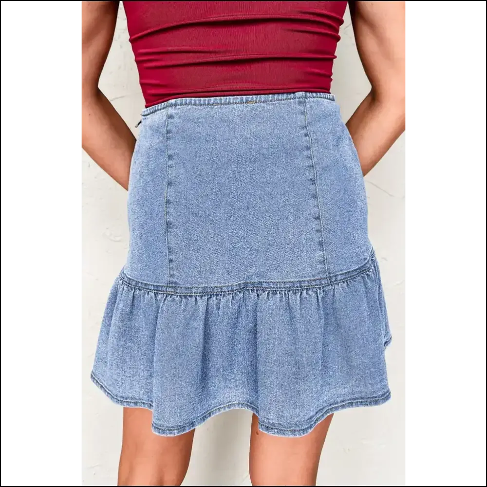 Beau Blue Denim Mini Skirt: Leg Day  👖 Needful Things