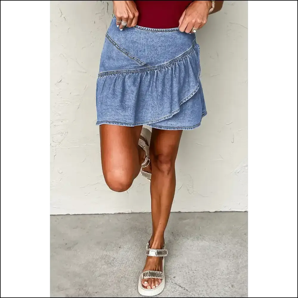 Beau Blue Denim Mini Skirt: Leg Day  👖 Needful Things