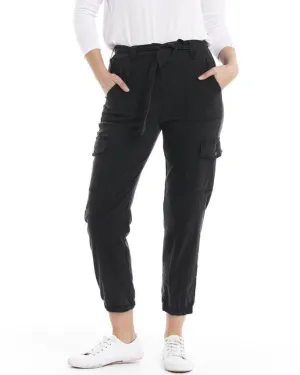 BETTY BASICS CANTERBURY LYOCELL CARGO CHARCOAL