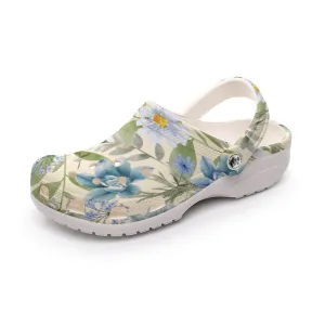Blue Floral Rubber Shoes up to size 12