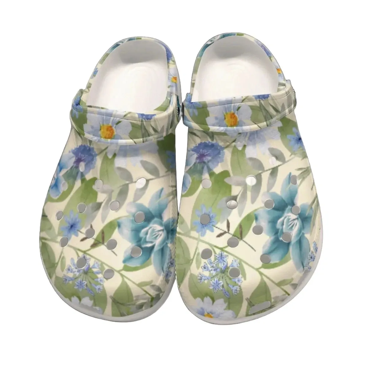 Blue Floral Rubber Shoes up to size 12