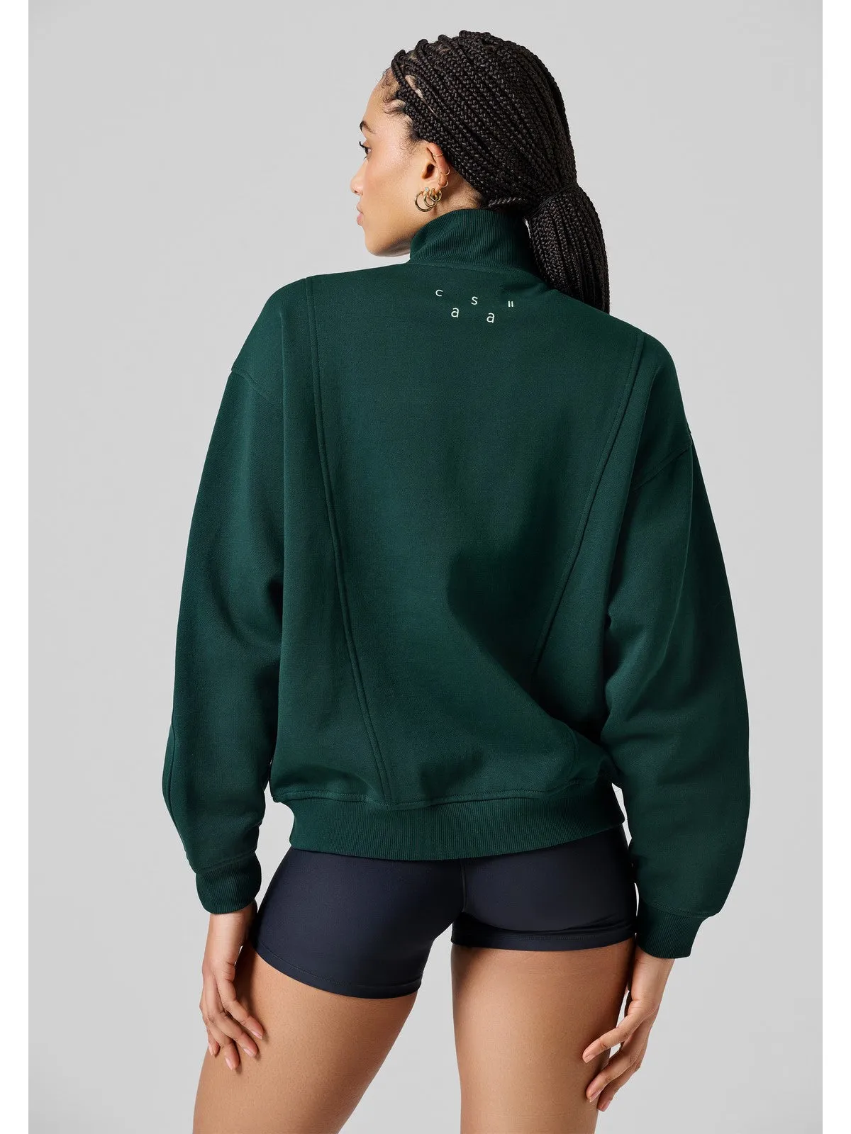 Bluza sportowa damska CASALL Comfy Full Zip Sweater zielony