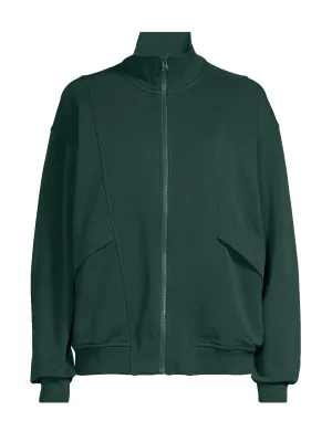 Bluza sportowa damska CASALL Comfy Full Zip Sweater zielony