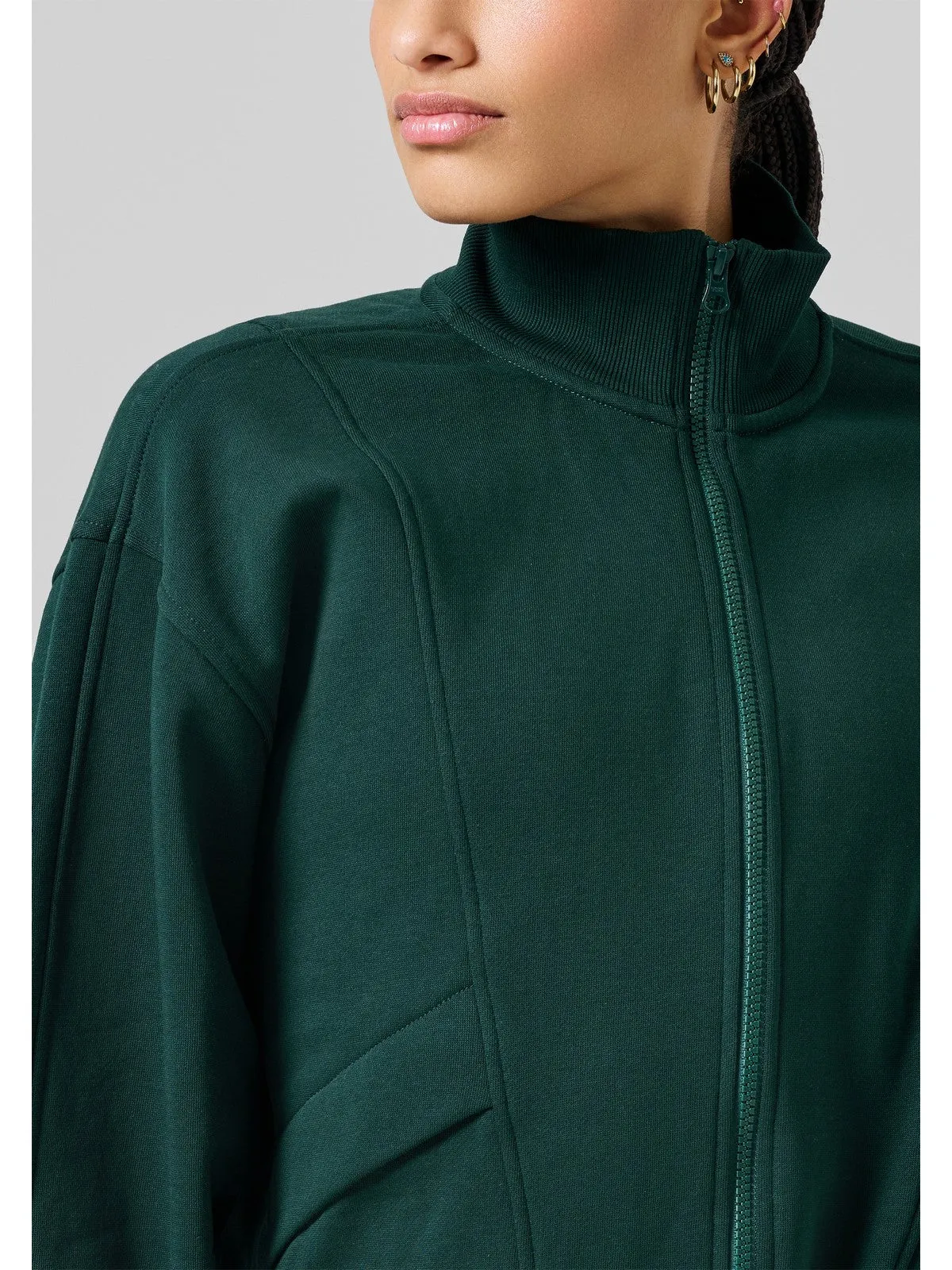 Bluza sportowa damska CASALL Comfy Full Zip Sweater zielony