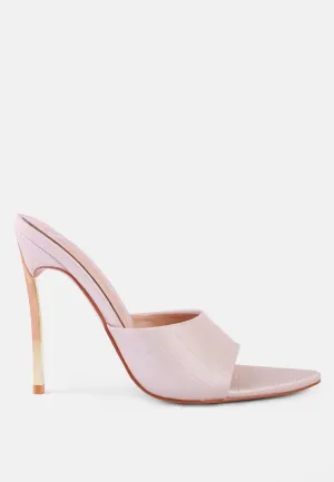 Bottoms Up Strappy Slip On Stiletto Heels By Ruw