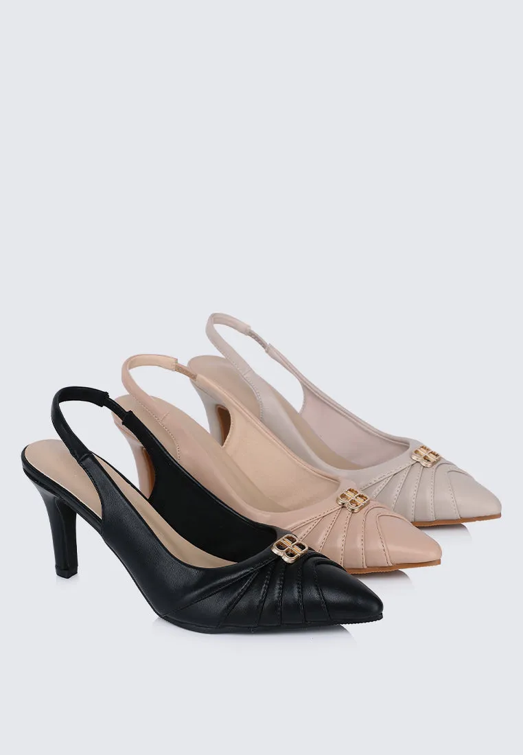 Bovis Comfy Heels In Black