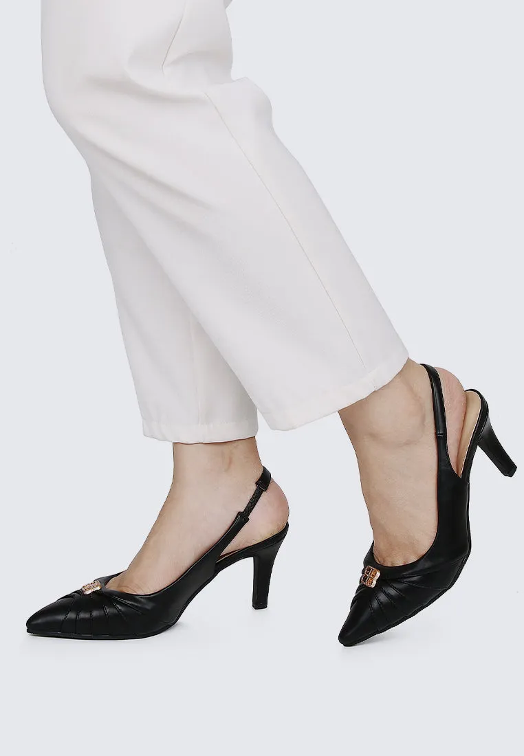 Bovis Comfy Heels In Black