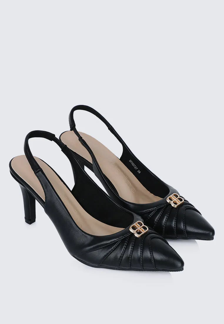Bovis Comfy Heels In Black