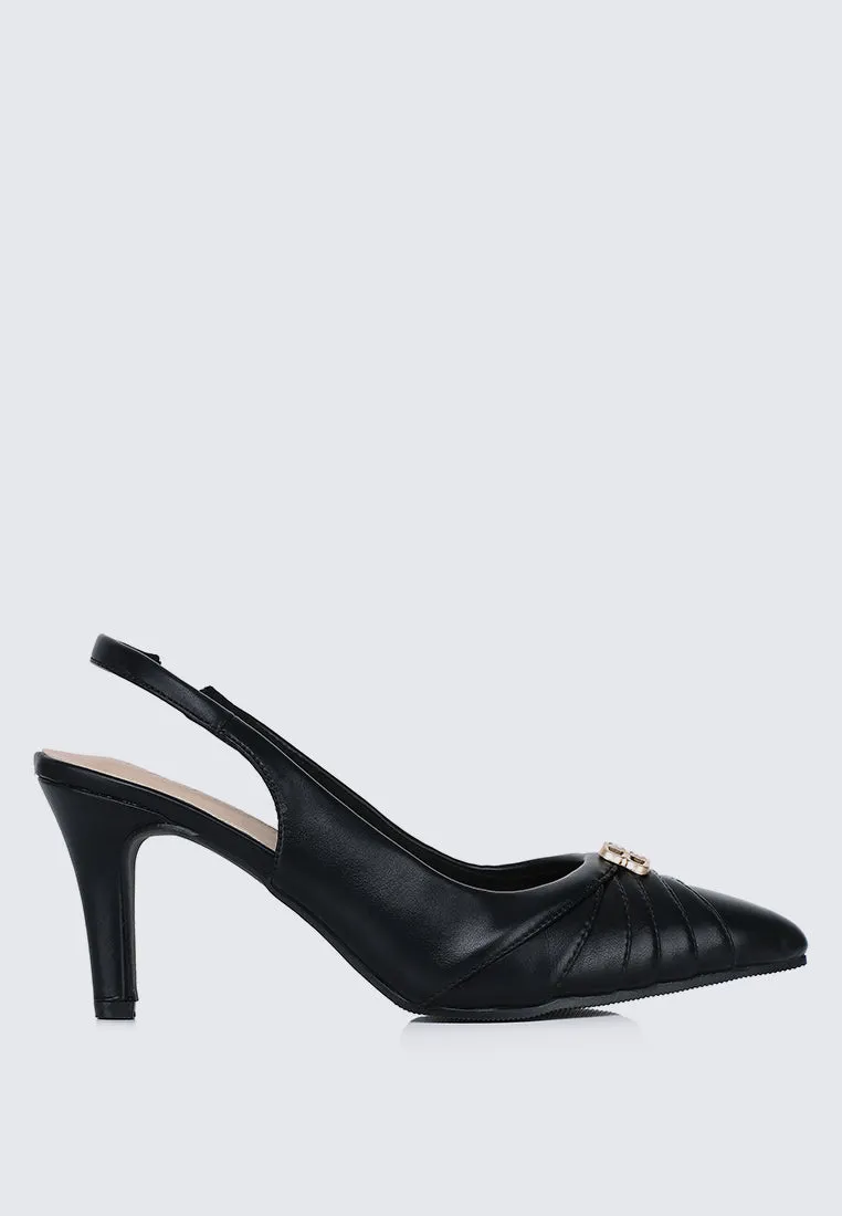 Bovis Comfy Heels In Black
