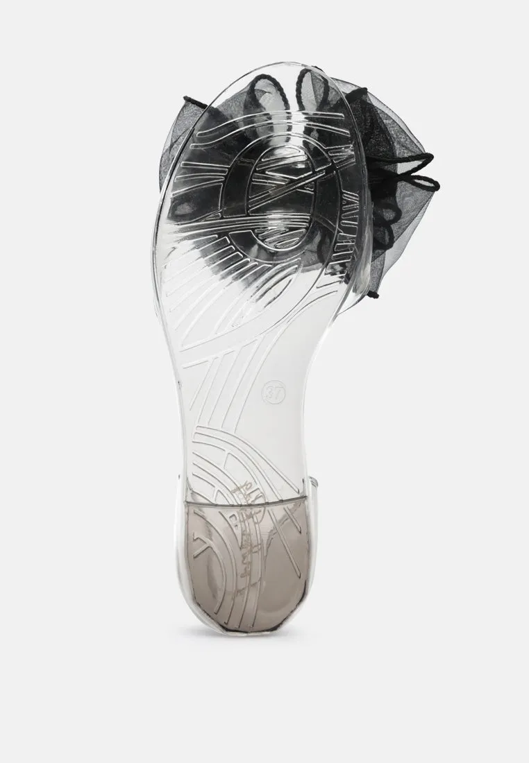 Bow On Top Jelly Ballerinas