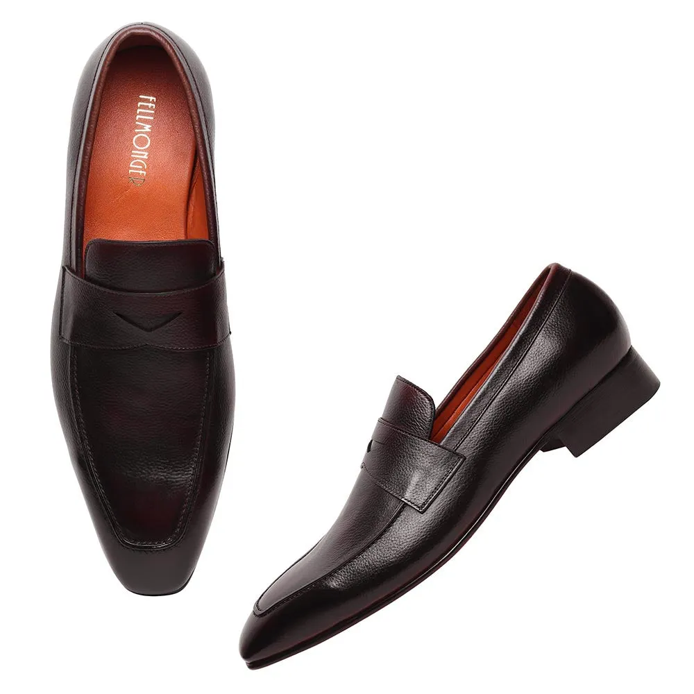 Brown Milled Glossed Classic Penny Loafer
