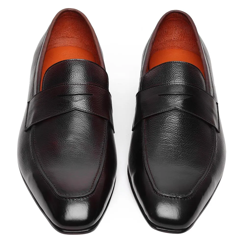 Brown Milled Glossed Classic Penny Loafer