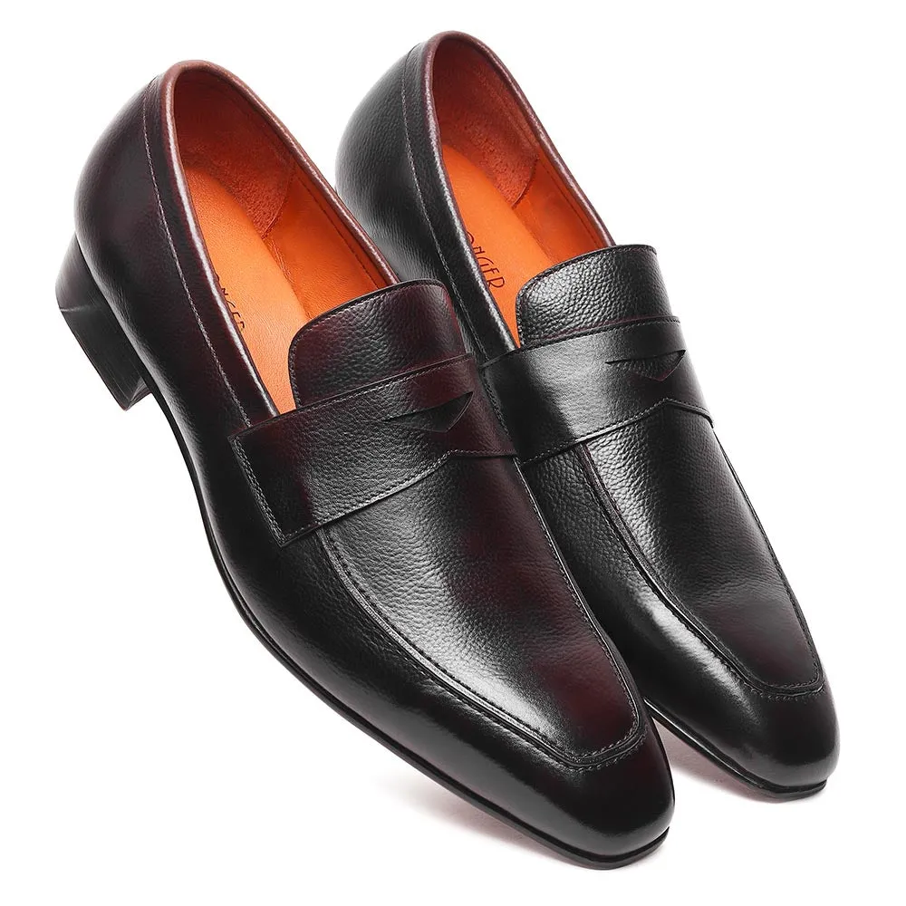 Brown Milled Glossed Classic Penny Loafer