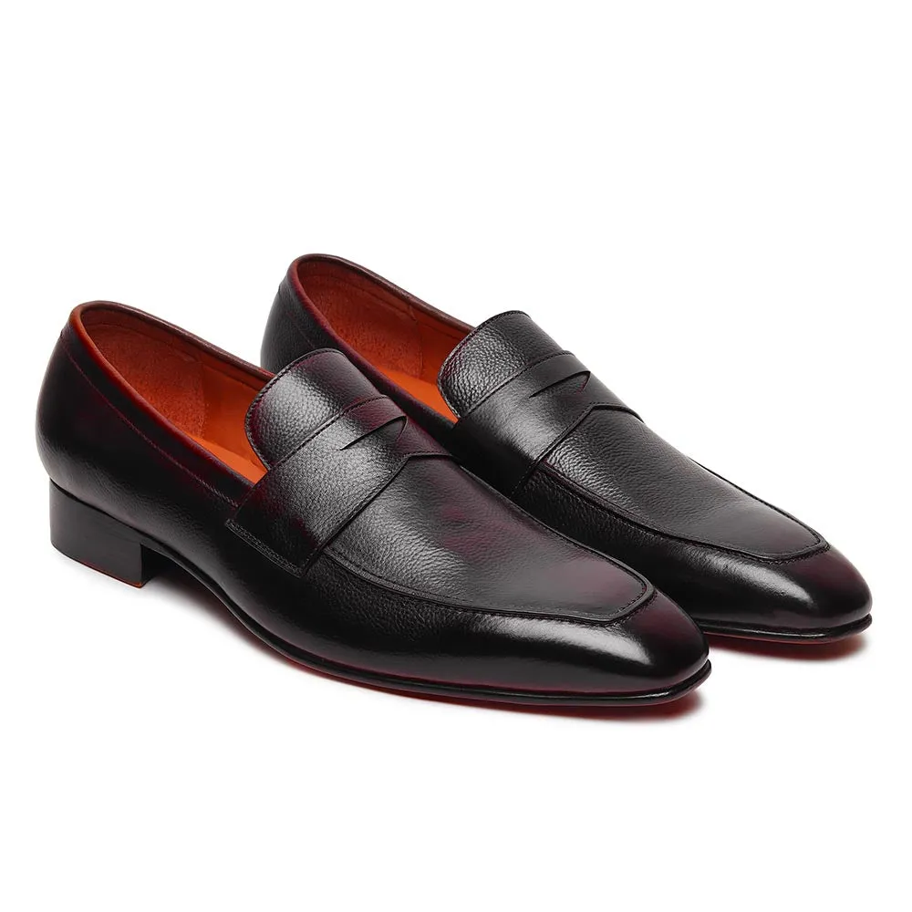 Brown Milled Glossed Classic Penny Loafer