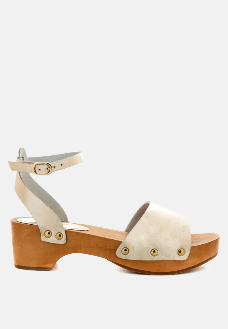 Cara Wooden Clogs By Ruw