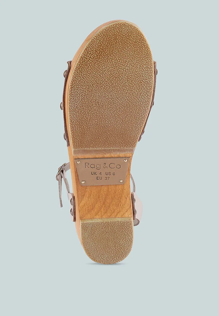 Cara Wooden Clogs By Ruw